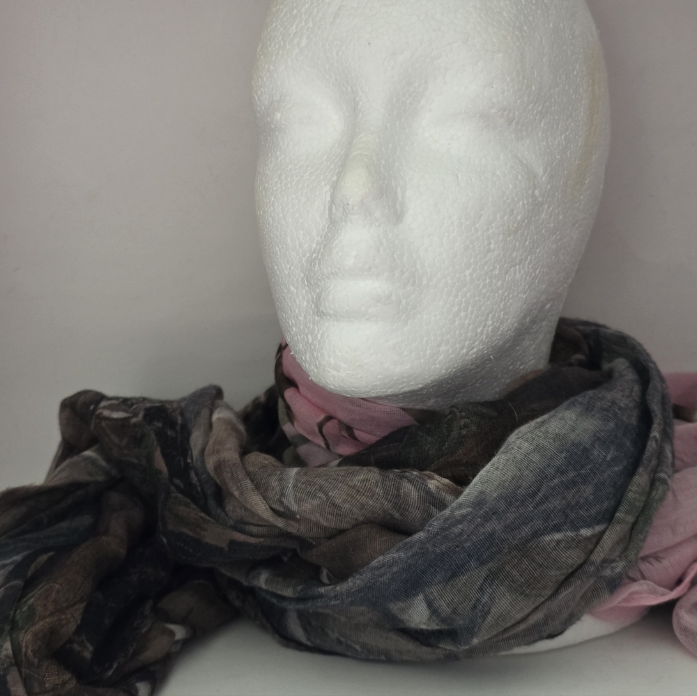 CAMO Pink and Green Realtree Infinity Scarves(2)Outdoor Layering Casual One Size